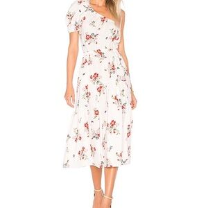 Rebecca Taylor One Shoulder Puff Sleeve dress